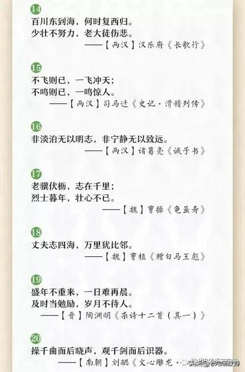 人民日报推荐：60句励志古文名句