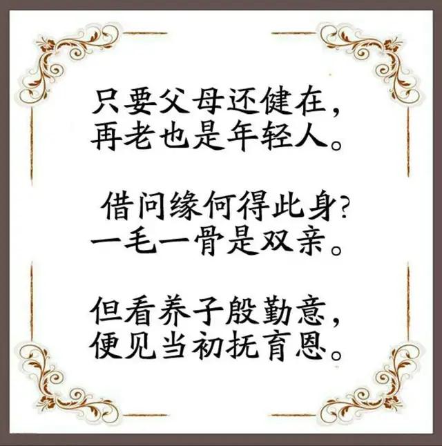 孝顺父母的句子