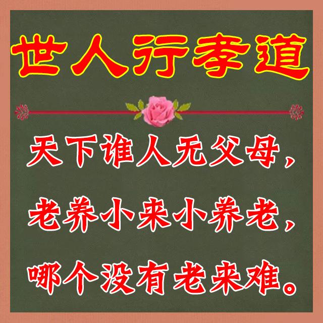 父母孝顺孩子也会跟着孝顺的句子 父母孝顺孩子也会跟着孝顺的句子