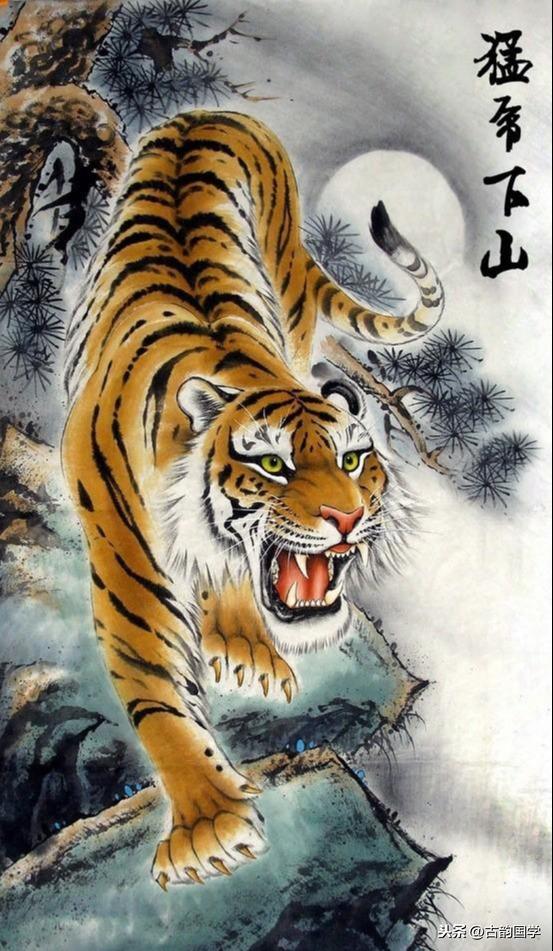 历代咏虎诗词53首:凌巅一声啸,百兽共呼王