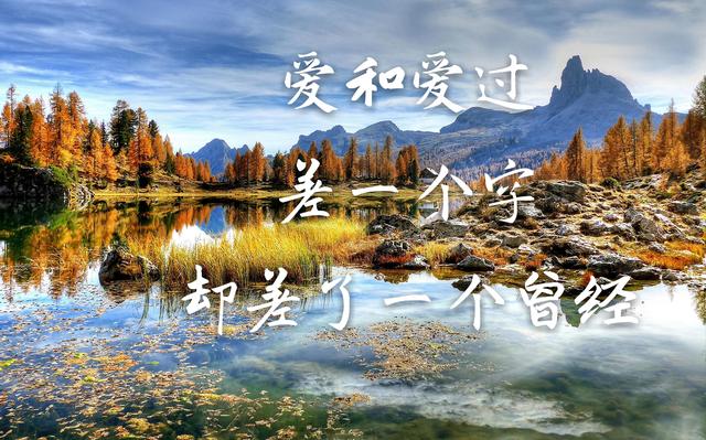 你走,我不挽留;你来,风里雨里我都去接你