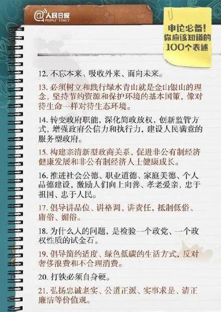 2020公考,人民日报为你准备了申论必背金句100句,请收藏学习!