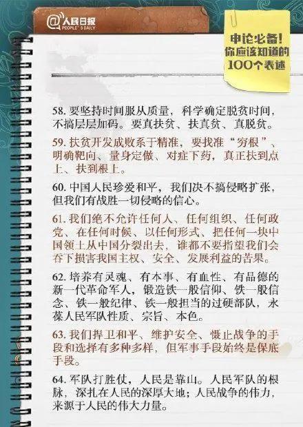 2020公考,人民日报为你准备了申论必背金句100句,请收藏学习!