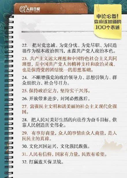 2020公考,人民日报为你准备了申论必背金句100句,请收藏学习!