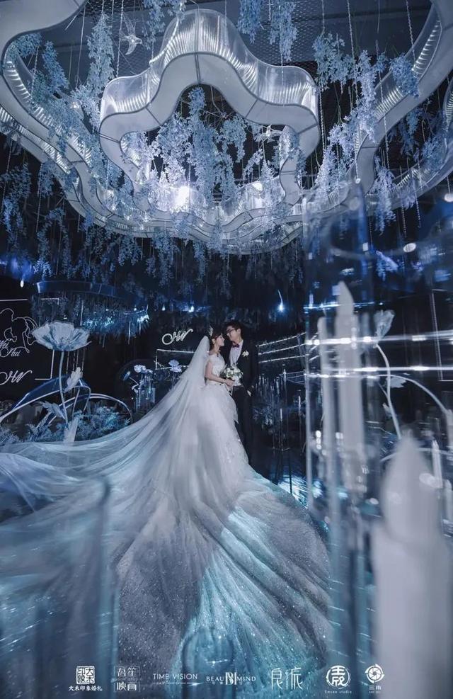 一场纯净而又美好的蓝色系婚礼,如同我们的爱情一样浪漫