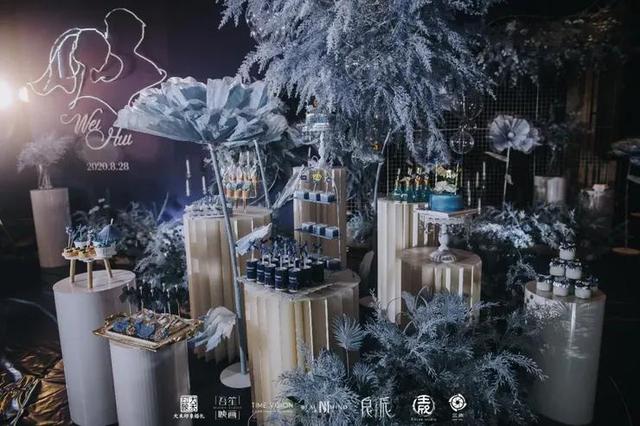 一场纯净而又美好的蓝色系婚礼,如同我们的爱情一样浪漫