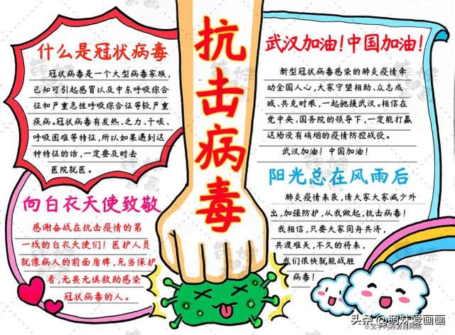 抗疫情手抄报的内容和句子 抗疫情手抄报的内容和句子