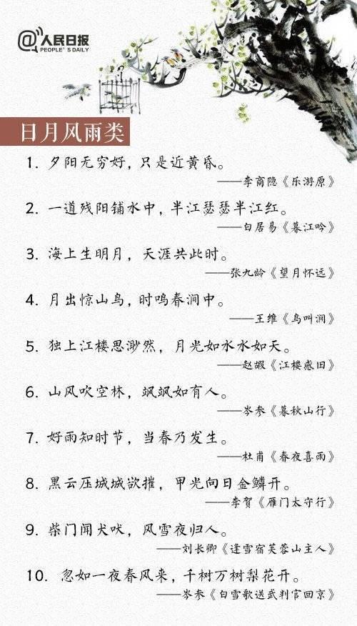1000句千古名句，领略诗词魅力，提高自身修养，丰富作文素材