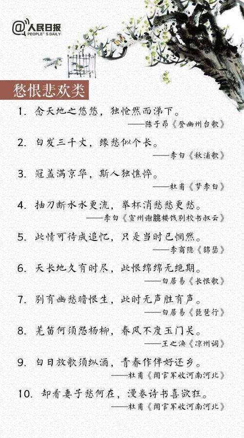 1000句千古名句，领略诗词魅力，提高自身修养，丰富作文素材