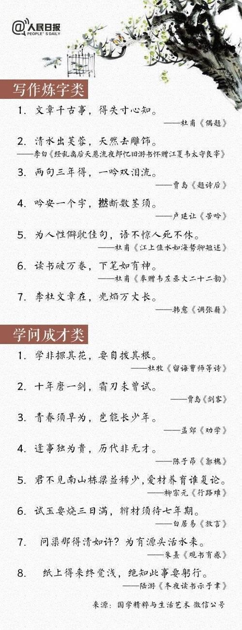 1000句千古名句，领略诗词魅力，提高自身修养，丰富作文素材