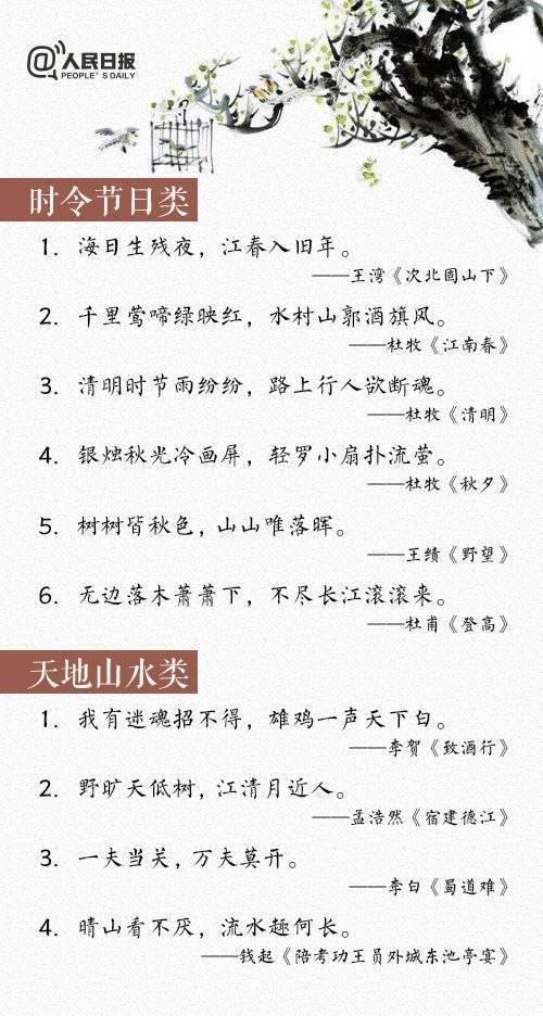 1000句千古名句，领略诗词魅力，提高自身修养，丰富作文素材