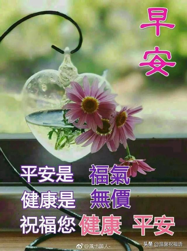 漂亮的早上好祝福图片微信带字,温暖人心的早上好问候语录送朋友