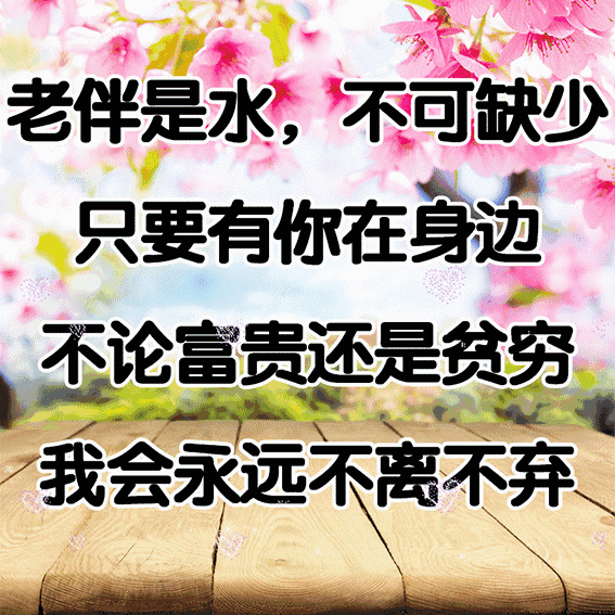 谢谢老伴,有你真好!一生一世,不离不弃,与子执手,一起到老