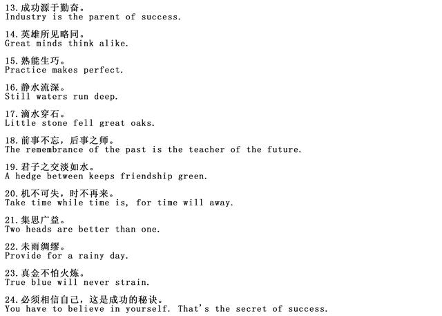 经典励志英语名言100句（一）