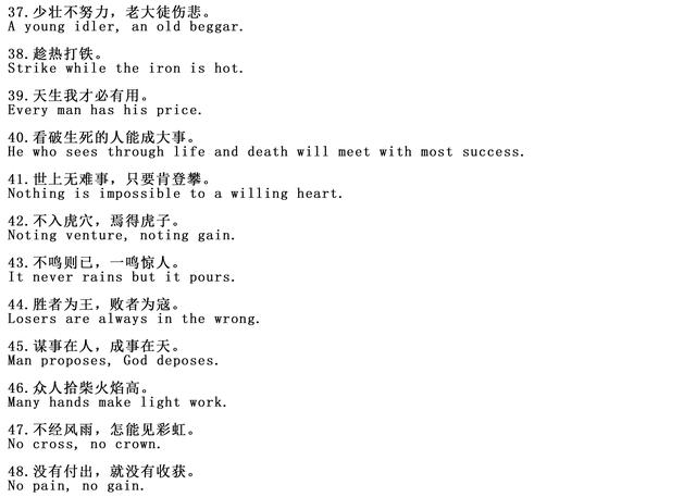 经典励志英语名言100句（一）